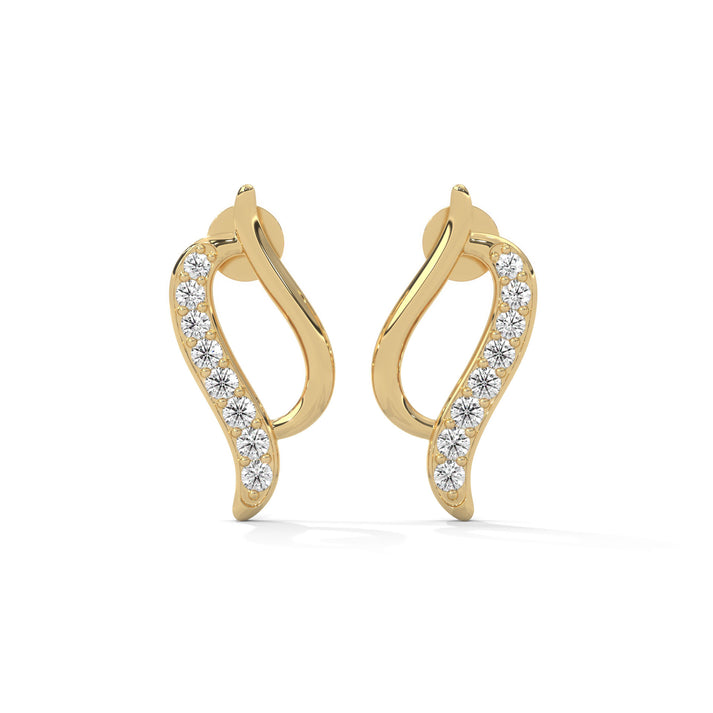 lab grown diamond | moissanite Jewellery Candere Lab Grown Diamond OR Moissanite Earrings Yellow Gold 14K by Rabbito Jewels