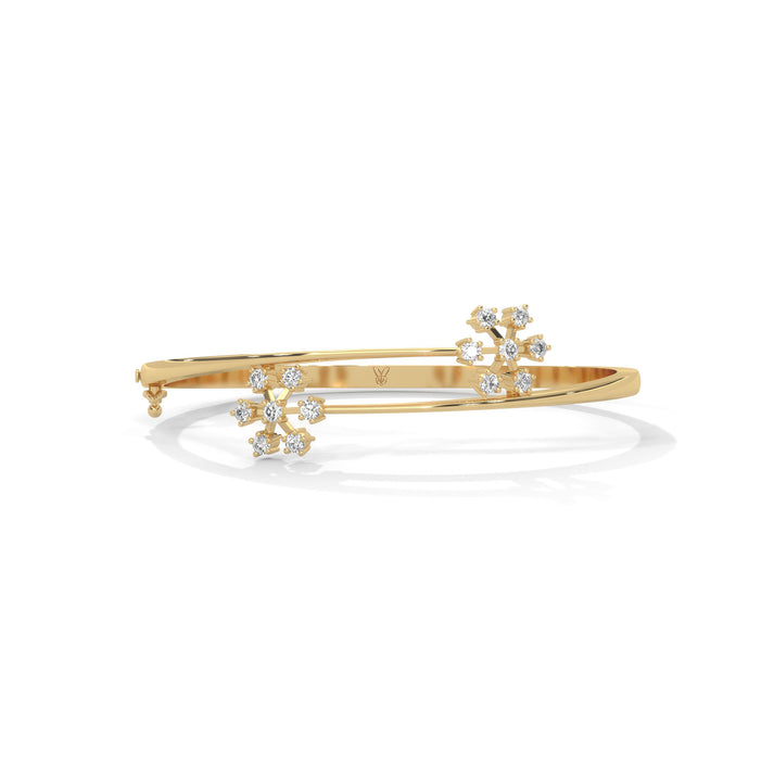 lab grown diamond | moissanite Jewellery Cosmic Bloom Lab Grown Diamond OR Moissanite Bracelet Yellow Gold 14K by Rabbito Jewels