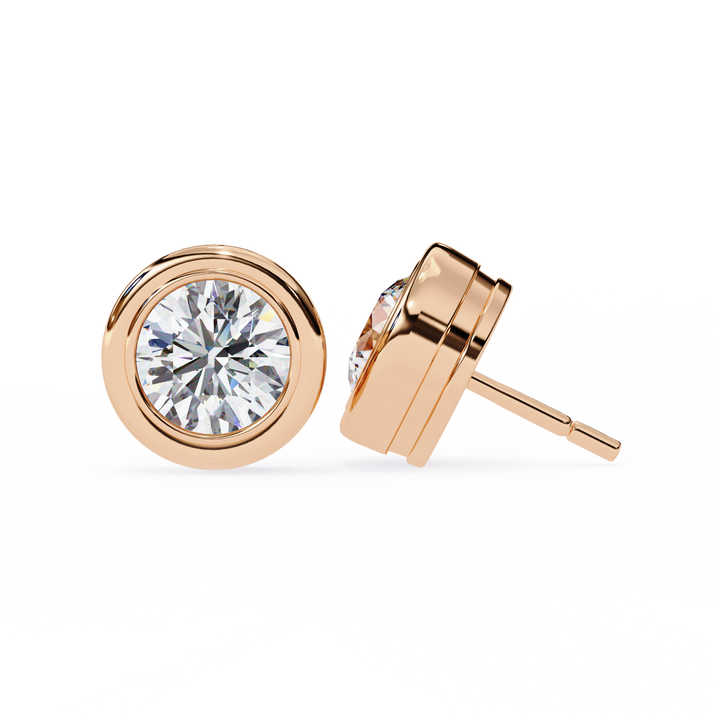 lab grown diamond | moissanite Jewellery Chrome Diva 1.28ct Lab Grown OR Moissanite Round Stud Earrings by Rabbito Jewels