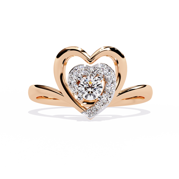 lab grown diamond | moissanite Jewellery Kailyn Heart Lab Grown Diamond OR Moissanite Ring Rose Gold 18K by Rabbito Jewels