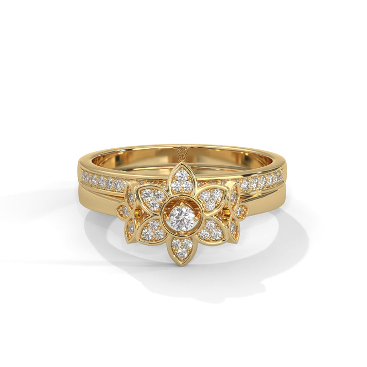 lab grown diamond | moissanite Jewellery Vineux Lab Grown Diamond OR Moissanite Ring Yellow Gold 18K by Rabbito Jewels