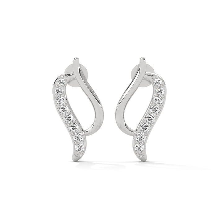 lab grown diamond | moissanite Jewellery Candere Lab Grown Diamond OR Moissanite Earrings Silver by Rabbito Jewels