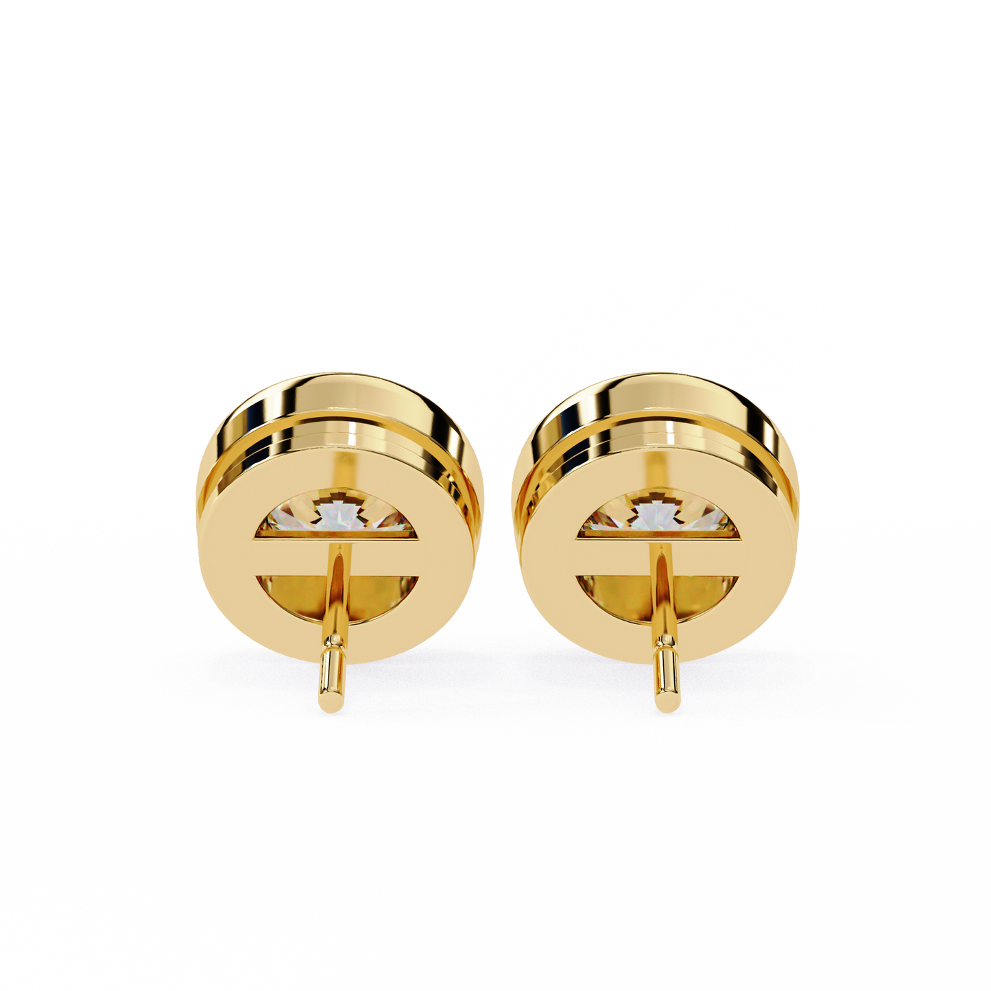 lab grown diamond | moissanite Jewellery Chrome Diva 1.28ct Lab Grown OR Moissanite Round Stud Earrings by Rabbito Jewels