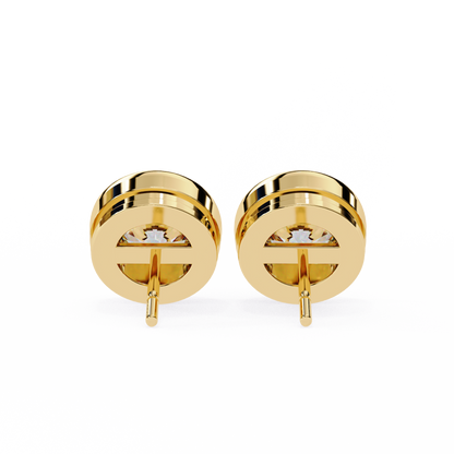 lab grown diamond | moissanite Jewellery Chrome Diva 1.28ct Lab Grown OR Moissanite Round Stud Earrings by Rabbito Jewels