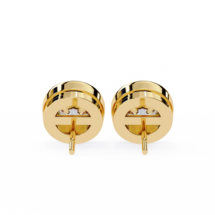 lab grown diamond | moissanite Jewellery Chrome Diva 1.28ct Lab Grown OR Moissanite Round Stud Earrings by Rabbito Jewels