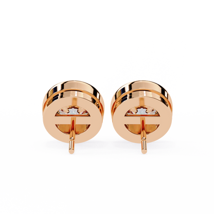 lab grown diamond | moissanite Jewellery Chrome Diva 1.28ct Lab Grown OR Moissanite Round Stud Earrings by Rabbito Jewels