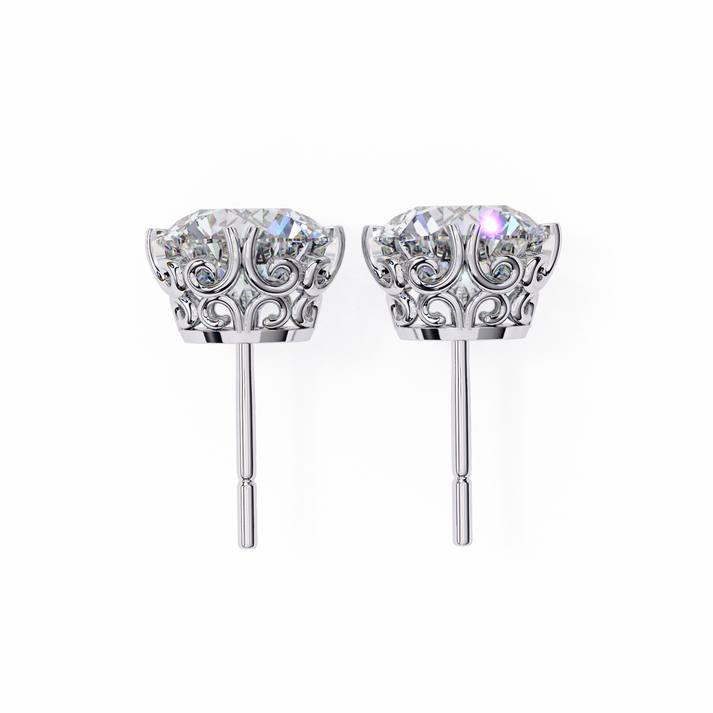 lab grown diamond | moissanite Jewellery Frostbite 1.28ct Lab Grown OR Moissanite Stud Earrings by Rabbito Jewels