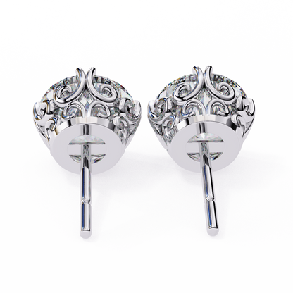lab grown diamond | moissanite Jewellery Frostbite 1.28ct Lab Grown OR Moissanite Stud Earrings by Rabbito Jewels