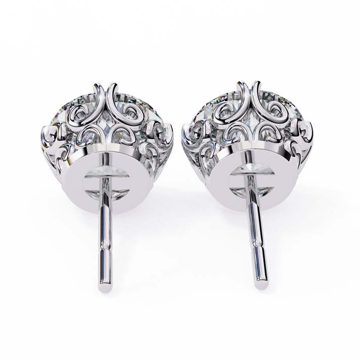 lab grown diamond | moissanite Jewellery Frostbite 1.28ct Lab Grown OR Moissanite Stud Earrings by Rabbito Jewels