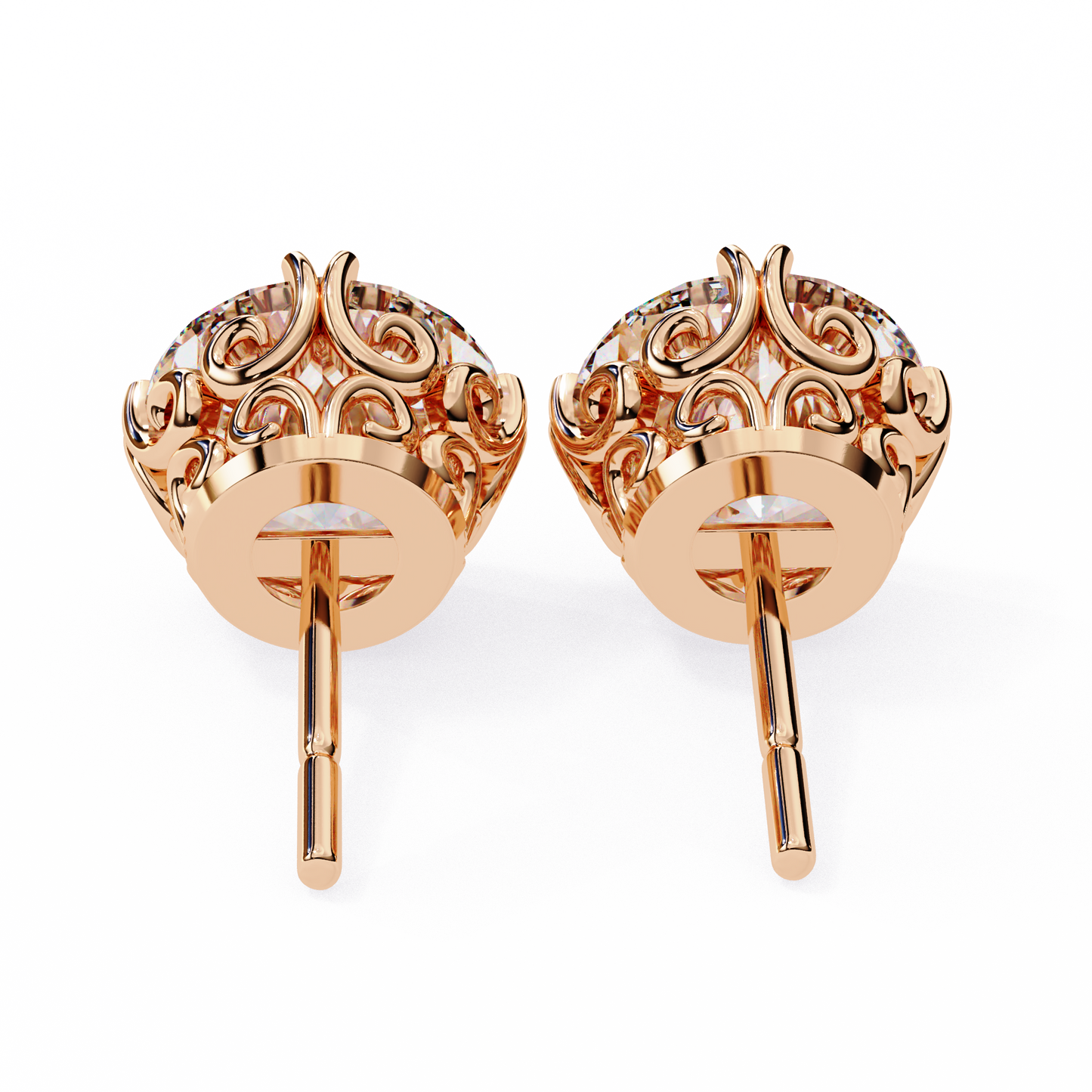 lab grown diamond | moissanite Jewellery Frostbite 1.28ct Lab Grown OR Moissanite Stud Earrings by Rabbito Jewels