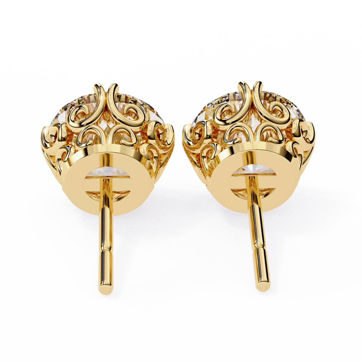 lab grown diamond | moissanite Jewellery Frostbite 1.28ct Lab Grown OR Moissanite Stud Earrings by Rabbito Jewels