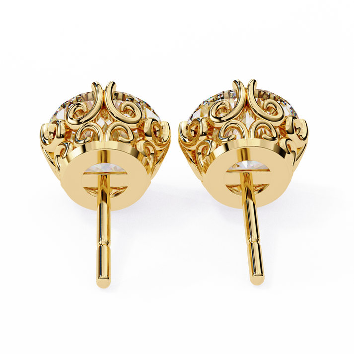 lab grown diamond | moissanite Jewellery Frostbite 1.28ct Lab Grown OR Moissanite Stud Earrings by Rabbito Jewels