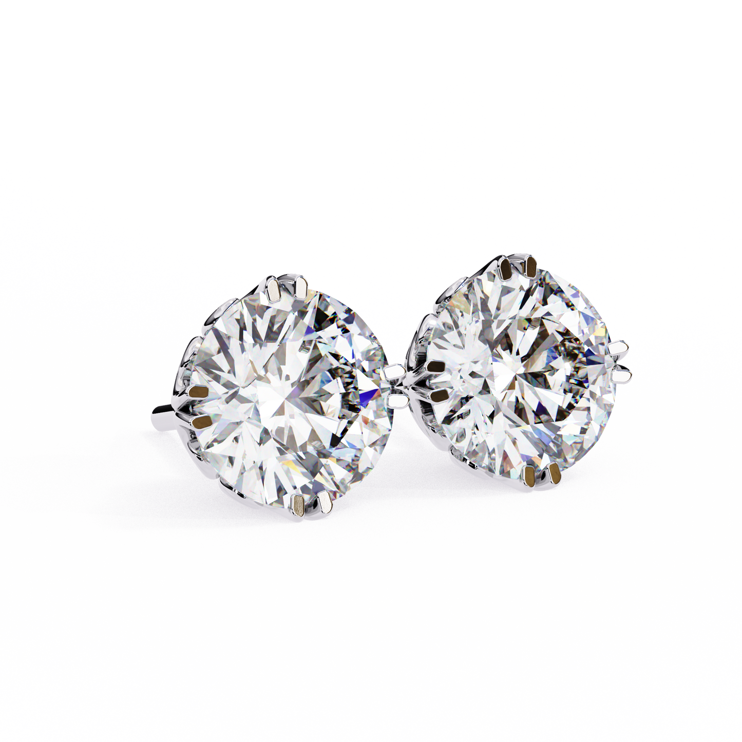 lab grown diamond | moissanite Jewellery Frostbite 1.28ct Lab Grown OR Moissanite Stud Earrings by Rabbito Jewels