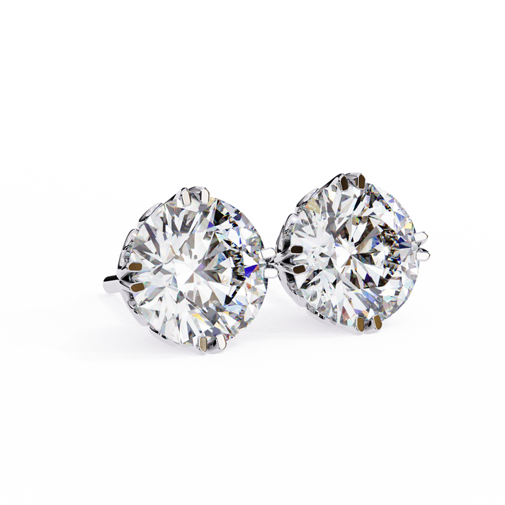 lab grown diamond | moissanite Jewellery Frostbite 1.28ct Lab Grown OR Moissanite Stud Earrings by Rabbito Jewels