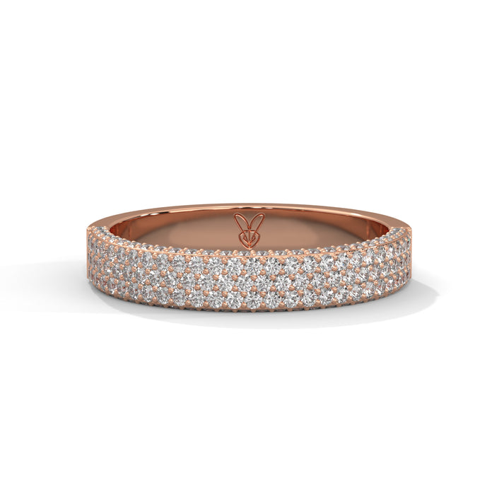 lab grown diamond | moissanite Jewellery Cenny Band Lab Grown Diamond OR Moissanite Ring Rose Gold 14K by Rabbito Jewels