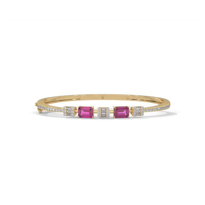 lab grown diamond | moissanite Jewellery Coruscate Lab Grown Diamond OR Moissanite Bracelet Yellow Gold 14K by Rabbito Jewels