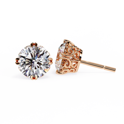lab grown diamond | moissanite Jewellery Frostbite 1.28ct Lab Grown OR Moissanite Stud Earrings by Rabbito Jewels