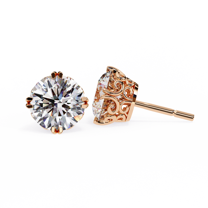 lab grown diamond | moissanite Jewellery Frostbite 1.28ct Lab Grown OR Moissanite Stud Earrings by Rabbito Jewels