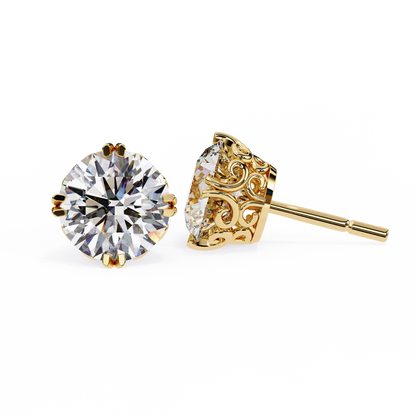 lab grown diamond | moissanite Jewellery Frostbite 1.28ct Lab Grown OR Moissanite Stud Earrings by Rabbito Jewels