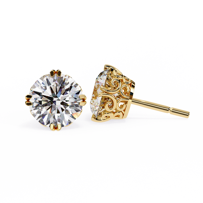 lab grown diamond | moissanite Jewellery Frostbite 1.28ct Lab Grown OR Moissanite Stud Earrings by Rabbito Jewels
