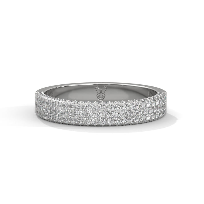 lab grown diamond | moissanite Jewellery Cenny Band Lab Grown Diamond OR Moissanite Ring Silver by Rabbito Jewels