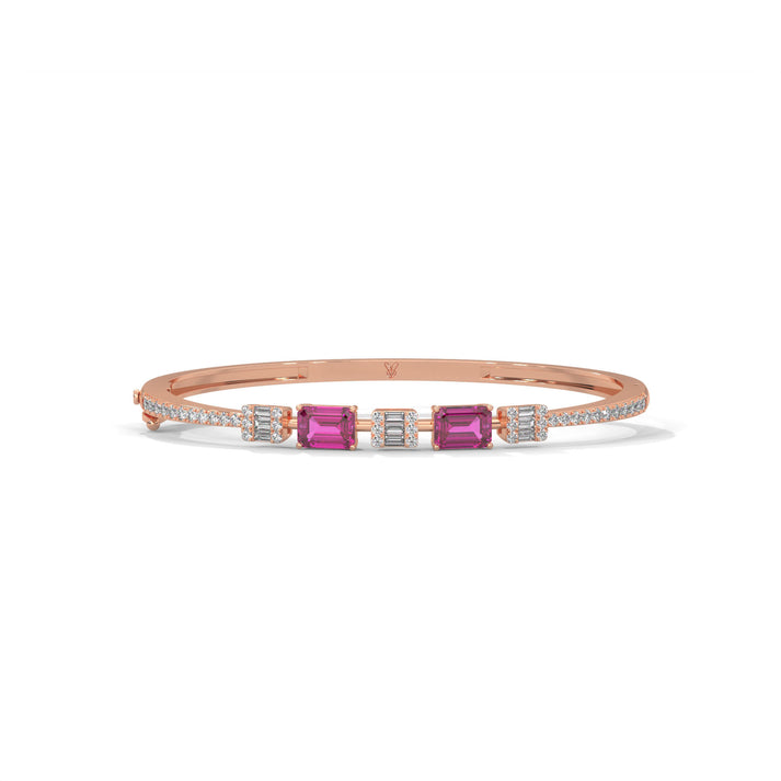 lab grown diamond | moissanite Jewellery Coruscate Lab Grown Diamond OR Moissanite Bracelet Rose Gold 18K by Rabbito Jewels