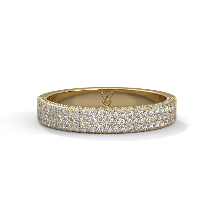 lab grown diamond | moissanite Jewellery Cenny Band Lab Grown Diamond OR Moissanite Ring Yellow Gold 18K by Rabbito Jewels