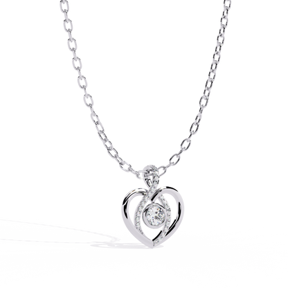lab grown diamond | moissanite Jewellery Ice Heart Lab Grown Diamond OR Moissanite Pendant by Rabbito Jewels