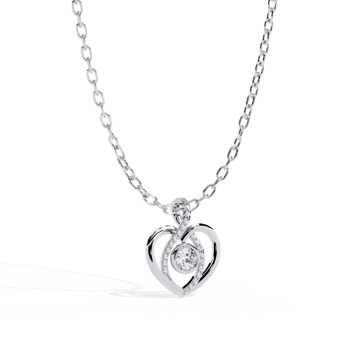 lab grown diamond | moissanite Jewellery Ice Heart Lab Grown Diamond OR Moissanite Pendant by Rabbito Jewels