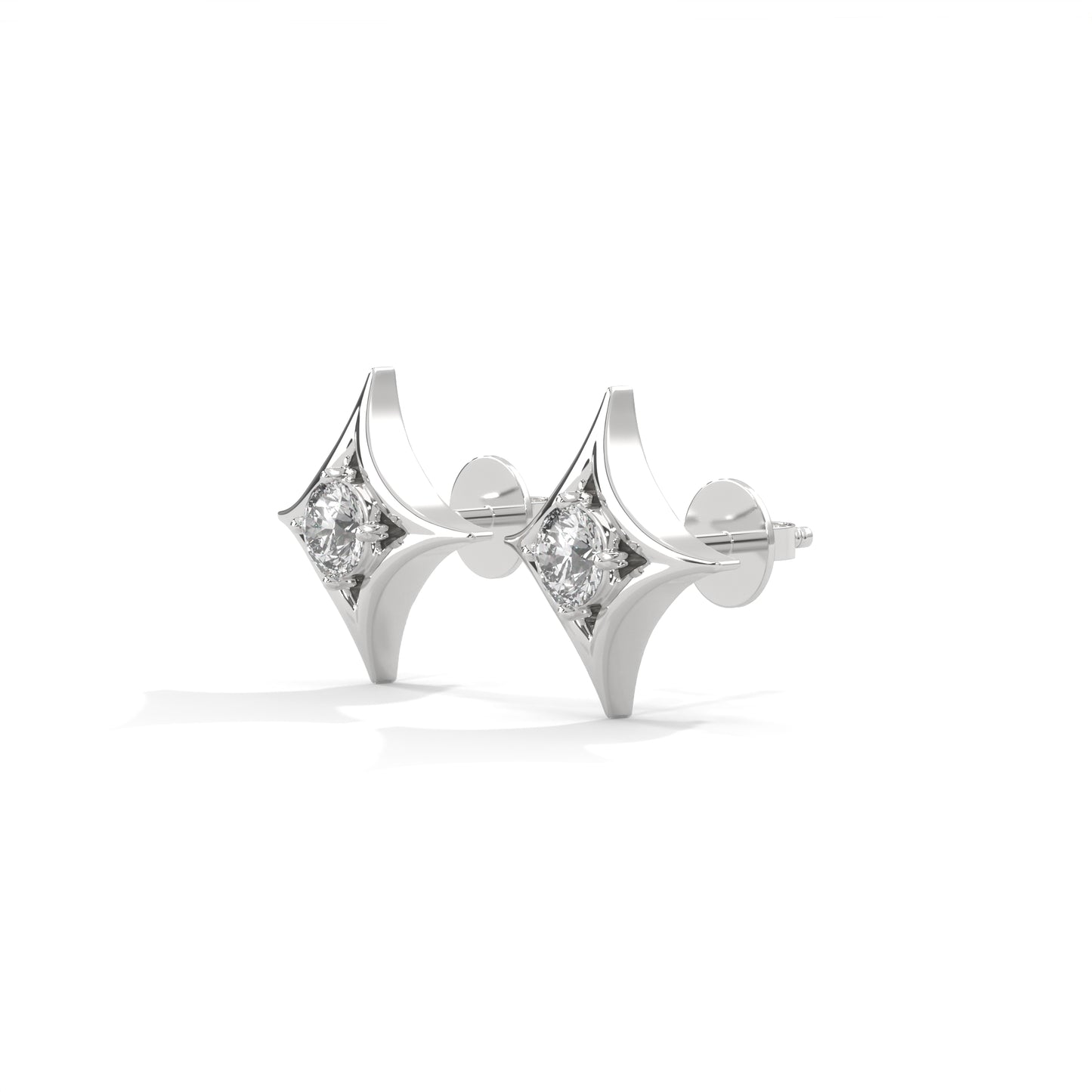 lab grown diamond | moissanite Jewellery Cut Star Lab Grown Diamond OR Moissanite Earrings by Rabbito Jewels