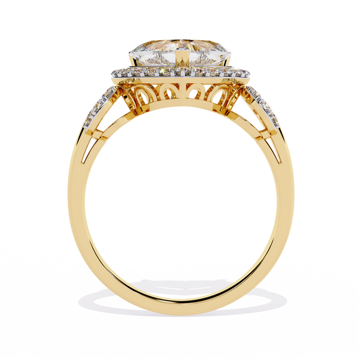 lab grown diamond | moissanite Jewellery Coctail Heart Halo Lab Grown Diamond OR Moissanite Ring by Rabbito Jewels
