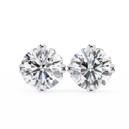 lab grown diamond | moissanite Jewellery Frostbite 1.28ct Lab Grown OR Moissanite Stud Earrings Silver by Rabbito Jewels