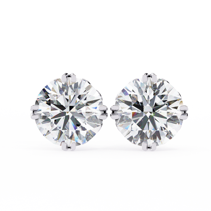 lab grown diamond | moissanite Jewellery Frostbite 1.28ct Lab Grown OR Moissanite Stud Earrings White Gold 18K by Rabbito Jewels