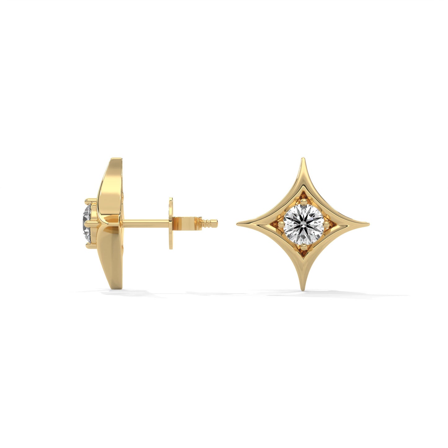 lab grown diamond | moissanite Jewellery Cut Star Lab Grown Diamond OR Moissanite Earrings by Rabbito Jewels