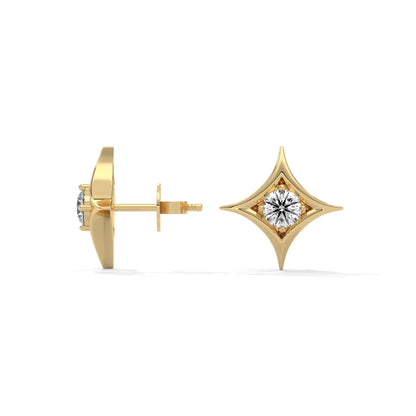 lab grown diamond | moissanite Jewellery Cut Star Lab Grown Diamond OR Moissanite Earrings by Rabbito Jewels