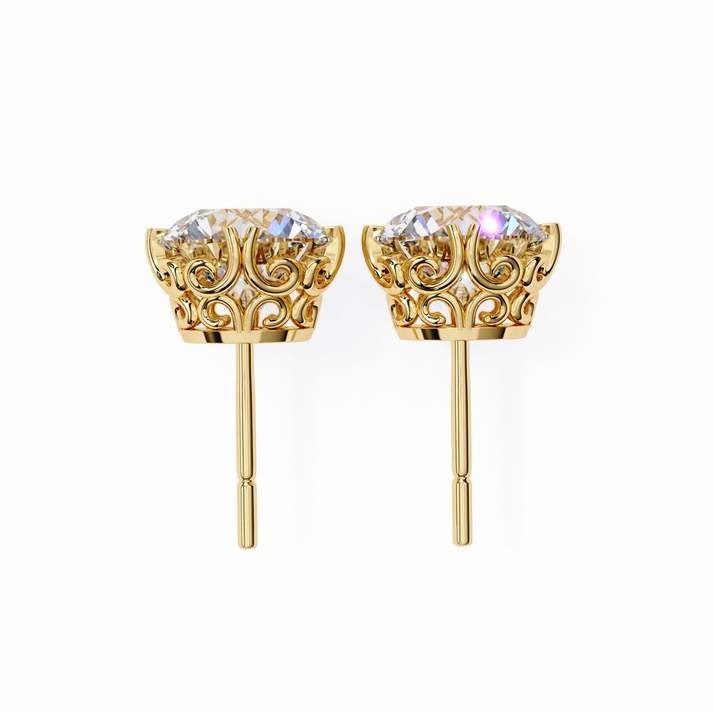 lab grown diamond | moissanite Jewellery Frostbite 1.28ct Lab Grown OR Moissanite Stud Earrings by Rabbito Jewels