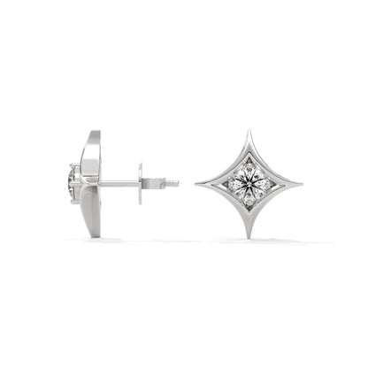 lab grown diamond | moissanite Jewellery Cut Star Lab Grown Diamond OR Moissanite Earrings by Rabbito Jewels