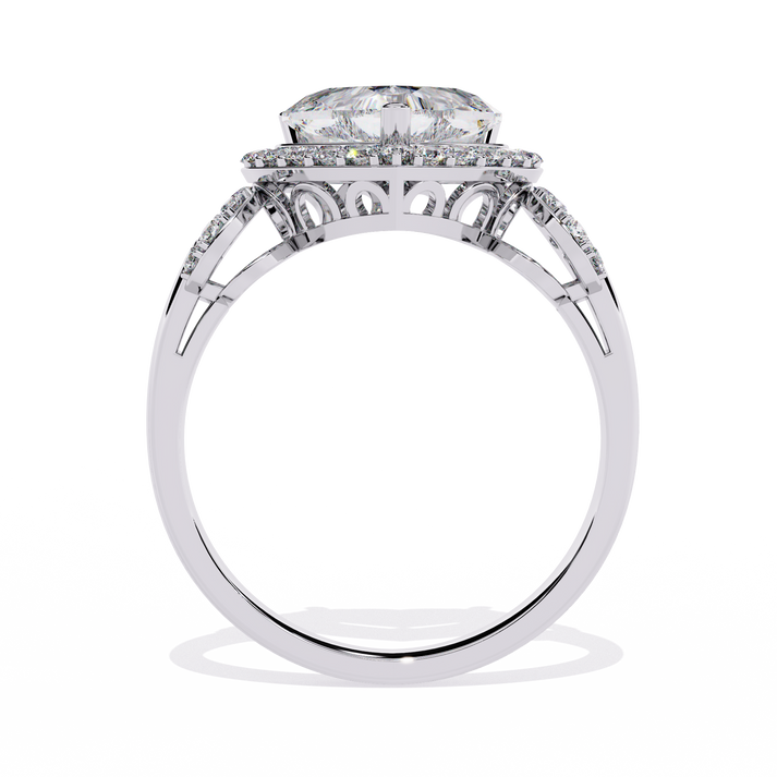 lab grown diamond | moissanite Jewellery Coctail Heart Halo Lab Grown Diamond OR Moissanite Ring by Rabbito Jewels