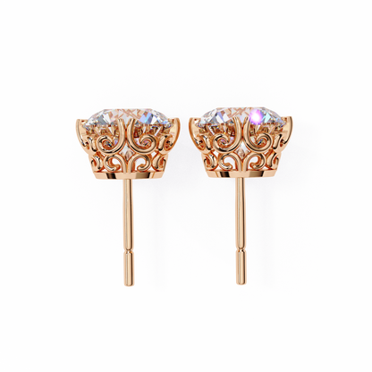lab grown diamond | moissanite Jewellery Frostbite 1.28ct Lab Grown OR Moissanite Stud Earrings by Rabbito Jewels
