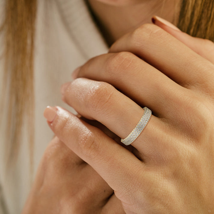 lab grown diamond | moissanite Jewellery Cenny Band Lab Grown Diamond OR Moissanite Ring by Rabbito Jewels