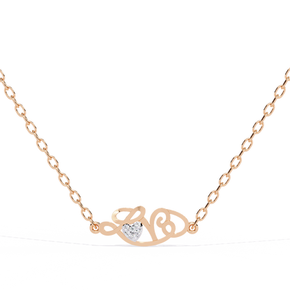 lab grown diamond | moissanite Jewellery Spring Love Lab Grown Diamond OR Moissanite Pendant Rose Gold 14K by Rabbito Jewels