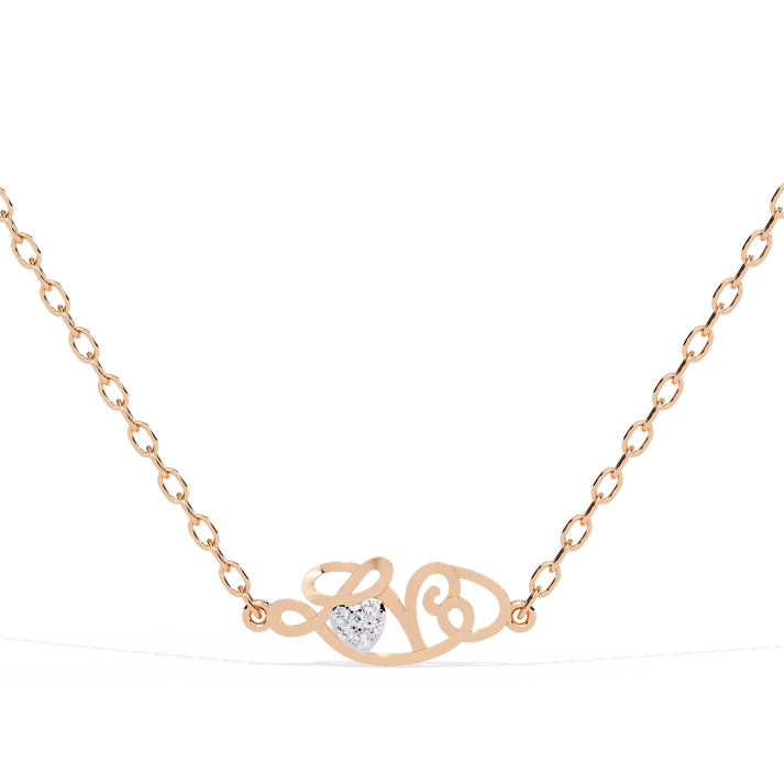 lab grown diamond | moissanite Jewellery Spring Love Lab Grown Diamond OR Moissanite Pendant Rose Gold 18K by Rabbito Jewels