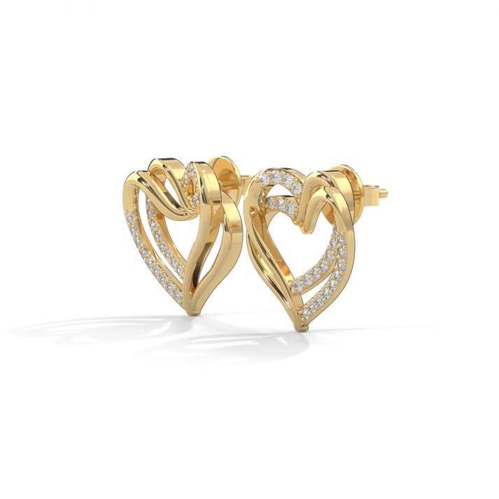lab grown diamond | moissanite Jewellery Napier Heart Lab Grown Diamond OR Moissanite Earrings by Rabbito Jewels