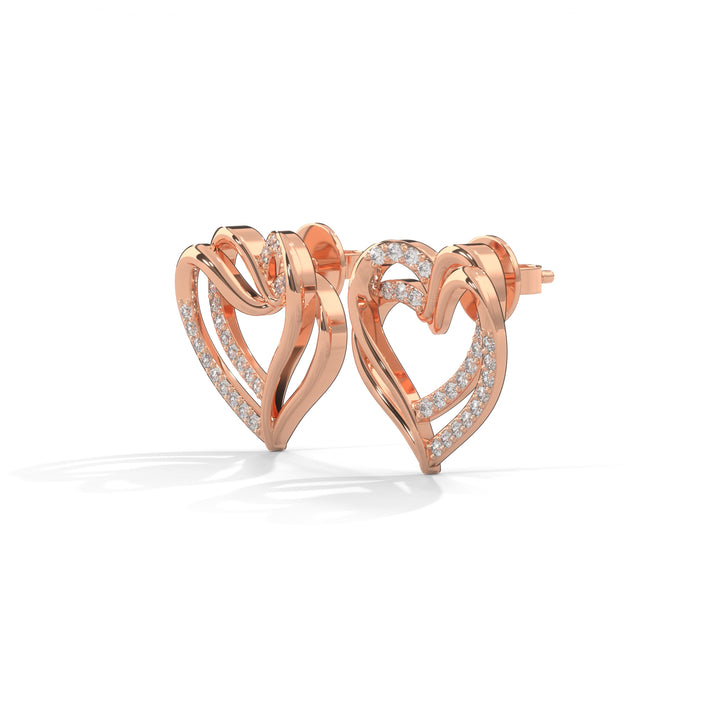 lab grown diamond | moissanite Jewellery Napier Heart Lab Grown Diamond OR Moissanite Earrings by Rabbito Jewels
