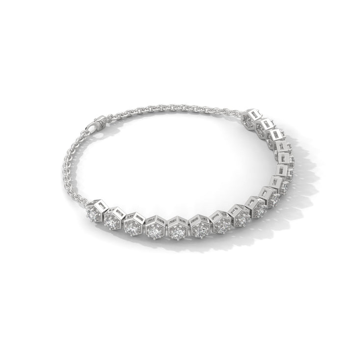 lab grown diamond | moissanite Jewellery Tennis Brilliant Lab Grown Diamond OR Moissanite Bracelet by Rabbito Jewels