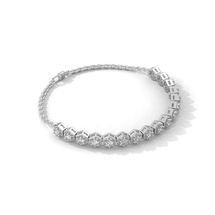 lab grown diamond | moissanite Jewellery Tennis Brilliant Lab Grown Diamond OR Moissanite Bracelet by Rabbito Jewels