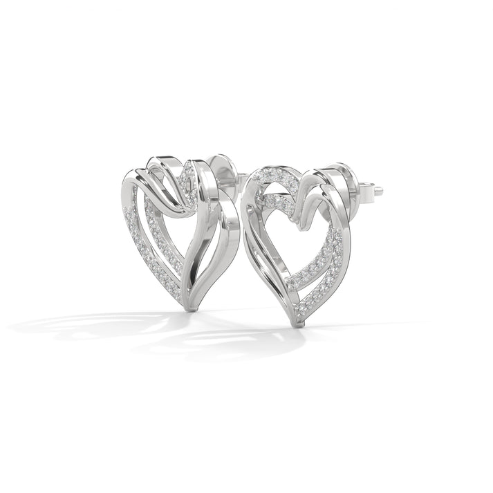lab grown diamond | moissanite Jewellery Napier Heart Lab Grown Diamond OR Moissanite Earrings by Rabbito Jewels
