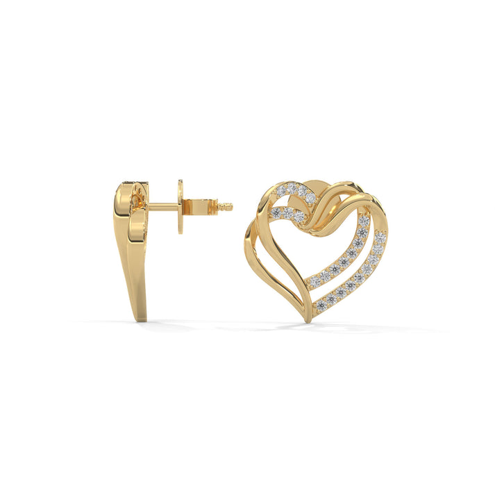 lab grown diamond | moissanite Jewellery Napier Heart Lab Grown Diamond OR Moissanite Earrings by Rabbito Jewels