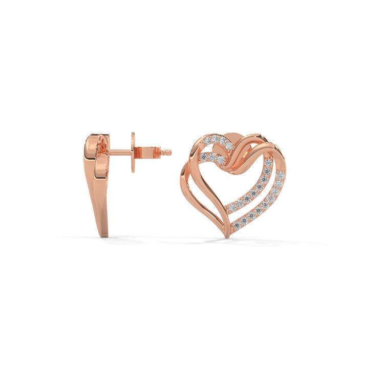 lab grown diamond | moissanite Jewellery Napier Heart Lab Grown Diamond OR Moissanite Earrings by Rabbito Jewels