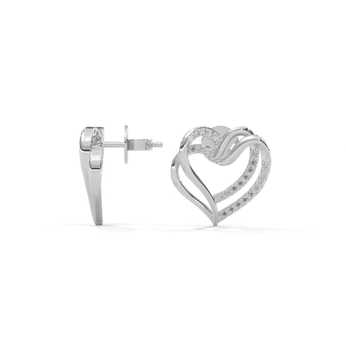 lab grown diamond | moissanite Jewellery Napier Heart Lab Grown Diamond OR Moissanite Earrings by Rabbito Jewels